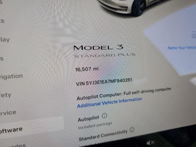 Photo 8 VIN: 5YJ3E1EA7MF940261 - TESLA MODEL 3 