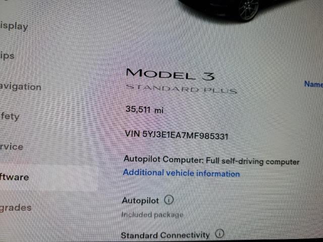 Photo 8 VIN: 5YJ3E1EA7MF985331 - TESLA MODEL 3 