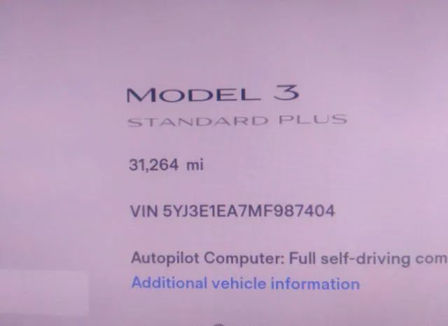 Photo 6 VIN: 5YJ3E1EA7MF987404 - TESLA MODEL 3 