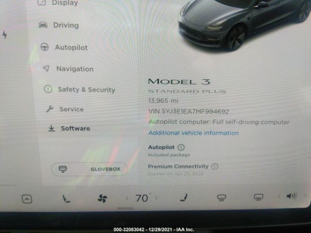 Photo 6 VIN: 5YJ3E1EA7MF994692 - TESLA MODEL 3 