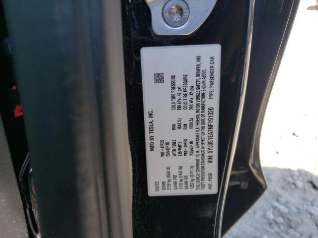 Photo 11 VIN: 5YJ3E1EA7NF191320 - TESLA MODEL 3 