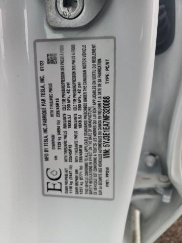 Photo 12 VIN: 5YJ3E1EA7NF320088 - TESLA MODEL 3 