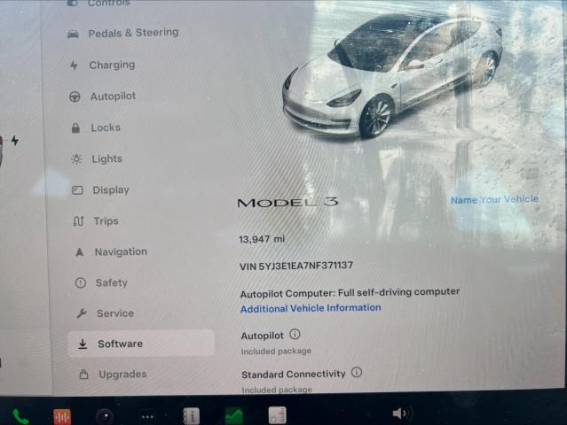 Photo 7 VIN: 5YJ3E1EA7NF371137 - TESLA MODEL 3 