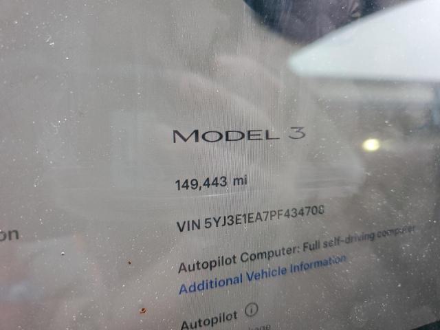 Photo 8 VIN: 5YJ3E1EA7PF434708 - TESLA MODEL 3 