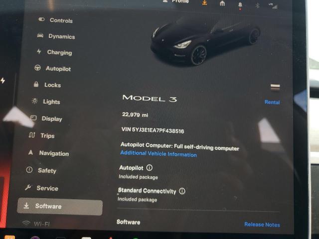 Photo 8 VIN: 5YJ3E1EA7PF438516 - TESLA MODEL 3 