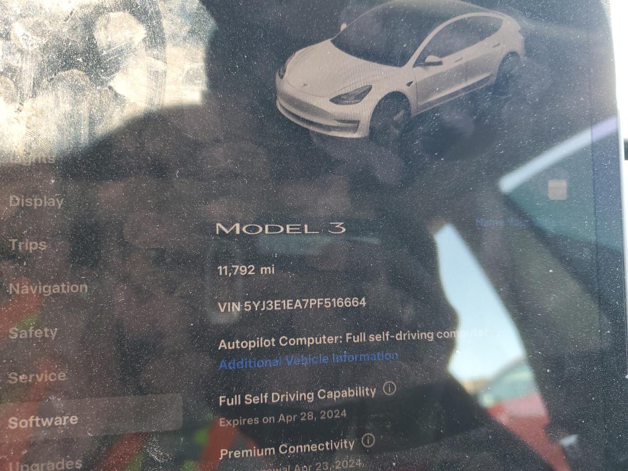 Photo 8 VIN: 5YJ3E1EA7PF516664 - TESLA MODEL 3 