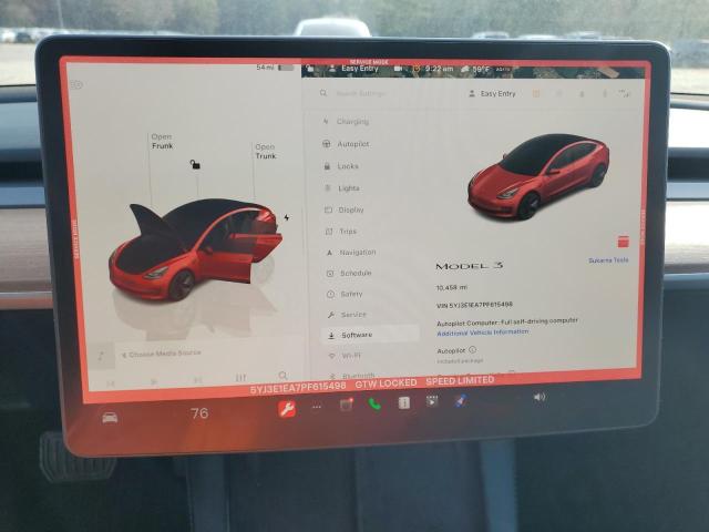 Photo 8 VIN: 5YJ3E1EA7PF615498 - TESLA MODEL 3 