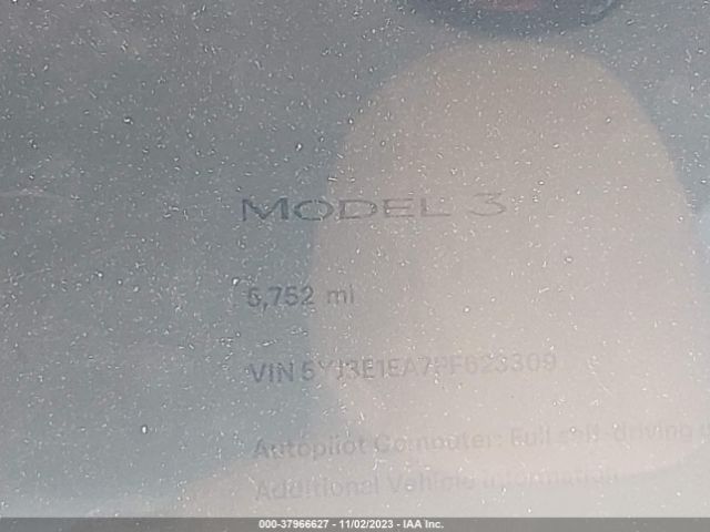 Photo 6 VIN: 5YJ3E1EA7PF623309 - TESLA MODEL 3 