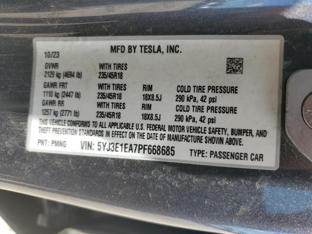 Photo 11 VIN: 5YJ3E1EA7PF668685 - TESLA MODEL 3 