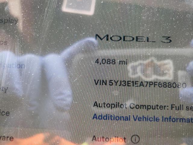 Photo 8 VIN: 5YJ3E1EA7PF688080 - TESLA MODEL 3 