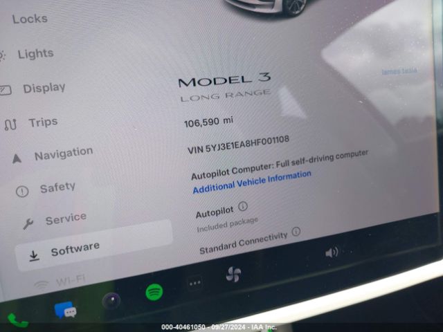 Photo 6 VIN: 5YJ3E1EA8HF001108 - TESLA MODEL 3 