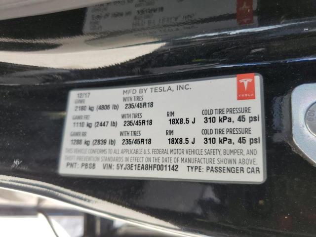 Photo 12 VIN: 5YJ3E1EA8HF001142 - TESLA MODEL 3 