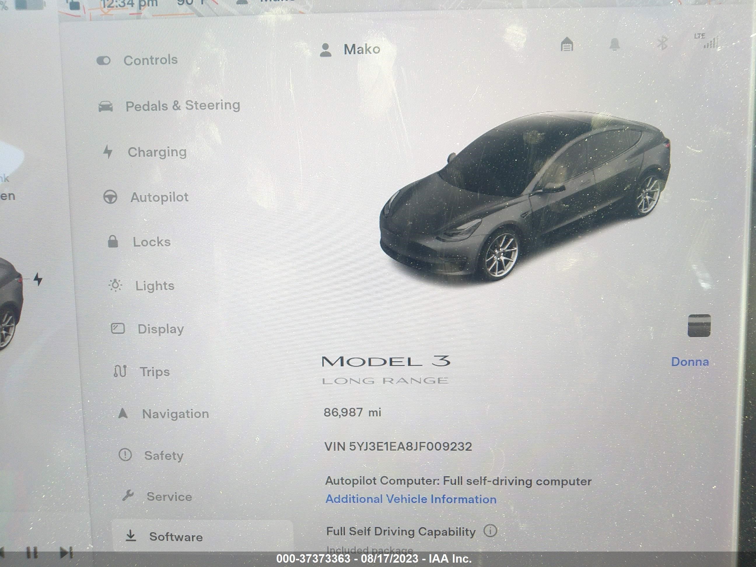 Photo 13 VIN: 5YJ3E1EA8JF009232 - TESLA MODEL 3 