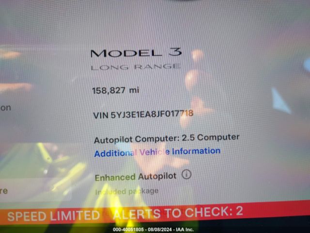 Photo 6 VIN: 5YJ3E1EA8JF017718 - TESLA MODEL 3 