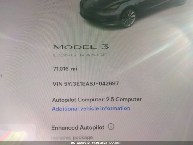 Photo 6 VIN: 5YJ3E1EA8JF042697 - TESLA MODEL 3 