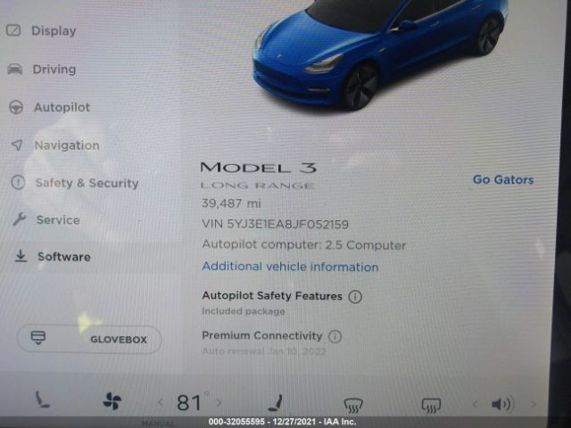 Photo 6 VIN: 5YJ3E1EA8JF052159 - TESLA MODEL 3 