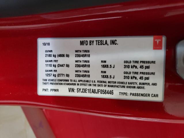 Photo 11 VIN: 5YJ3E1EA8JF058446 - TESLA MODEL 3 