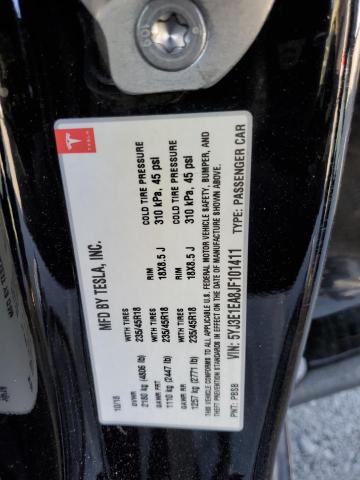 Photo 11 VIN: 5YJ3E1EA8JF101411 - TESLA MODEL 3 