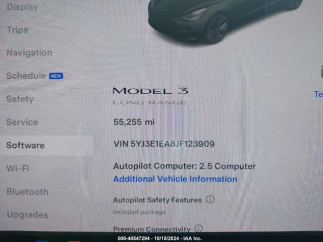 Photo 6 VIN: 5YJ3E1EA8JF123909 - TESLA MODEL 3 