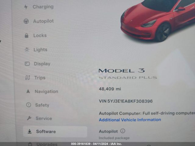 Photo 6 VIN: 5YJ3E1EA8KF308396 - TESLA MODEL 3 