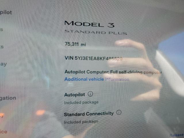 Photo 7 VIN: 5YJ3E1EA8KF485529 - TESLA MODEL 3 