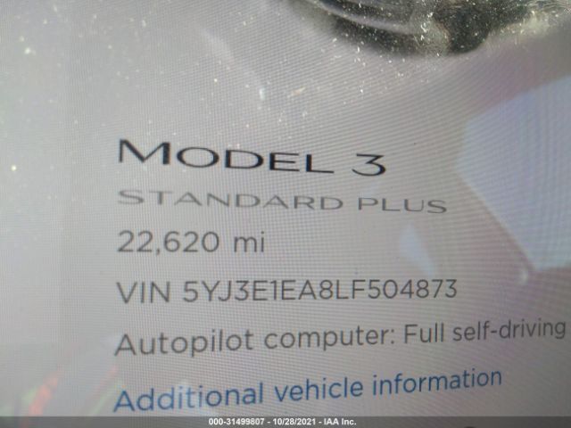 Photo 6 VIN: 5YJ3E1EA8LF504873 - TESLA MODEL 3 