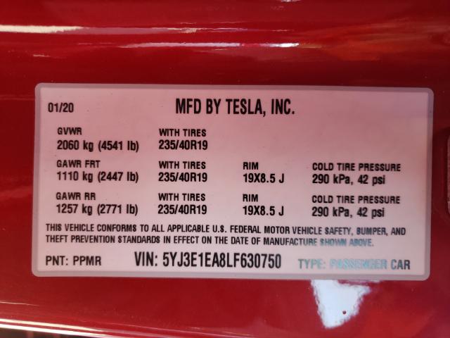 Photo 9 VIN: 5YJ3E1EA8LF630750 - TESLA MODEL 3 