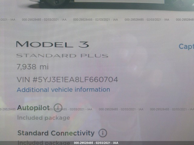 Photo 6 VIN: 5YJ3E1EA8LF660704 - TESLA MODEL 3 