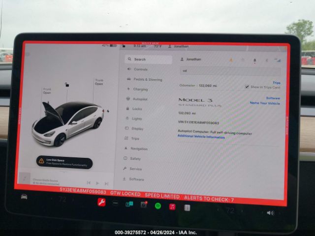 Photo 6 VIN: 5YJ3E1EA8MF059083 - TESLA MODEL 3 