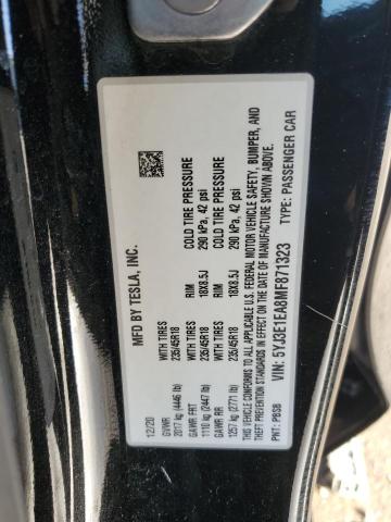 Photo 12 VIN: 5YJ3E1EA8MF871323 - TESLA MODEL 3 