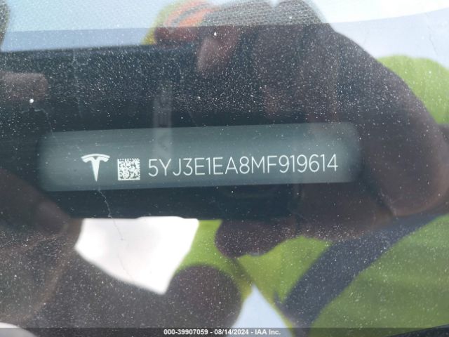 Photo 8 VIN: 5YJ3E1EA8MF919614 - TESLA MODEL 3 