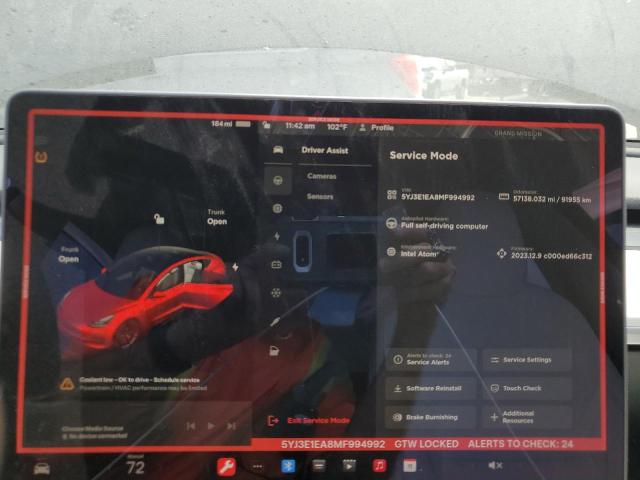 Photo 8 VIN: 5YJ3E1EA8MF994992 - TESLA MODEL 3 