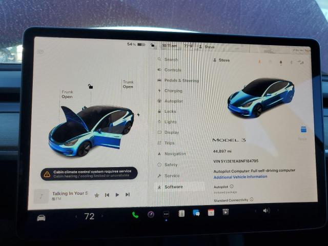 Photo 8 VIN: 5YJ3E1EA8NF184795 - TESLA MODEL 3 