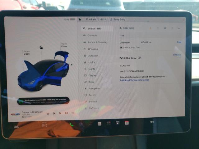 Photo 8 VIN: 5YJ3E1EA8NF186191 - TESLA MODEL 3 