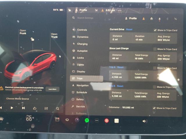 Photo 8 VIN: 5YJ3E1EA8NF288011 - TESLA MODEL 3 