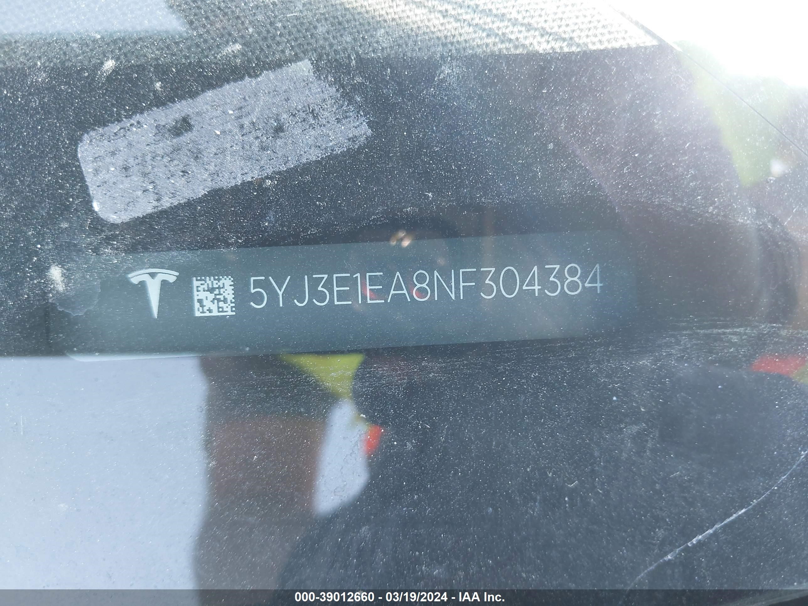 Photo 7 VIN: 5YJ3E1EA8NF304384 - TESLA MODEL 3 