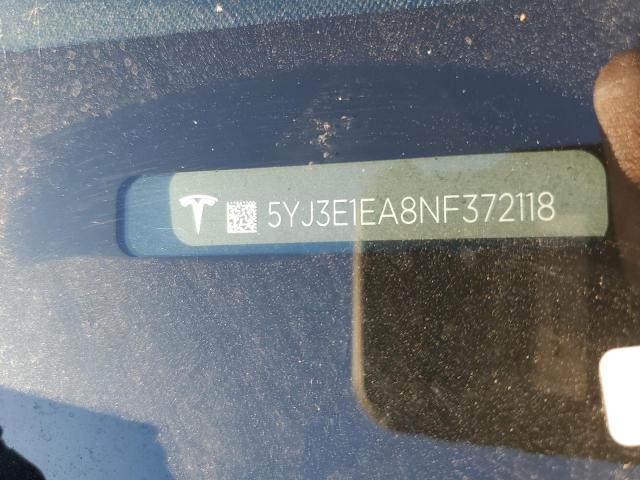 Photo 11 VIN: 5YJ3E1EA8NF372118 - TESLA MODEL 3 