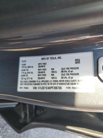 Photo 11 VIN: 5YJ3E1EA8PF398706 - TESLA MODEL 3 