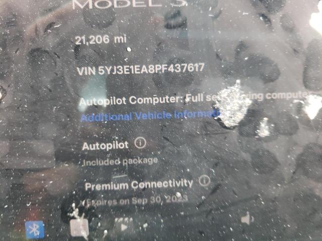 Photo 8 VIN: 5YJ3E1EA8PF437617 - TESLA MODEL 3 