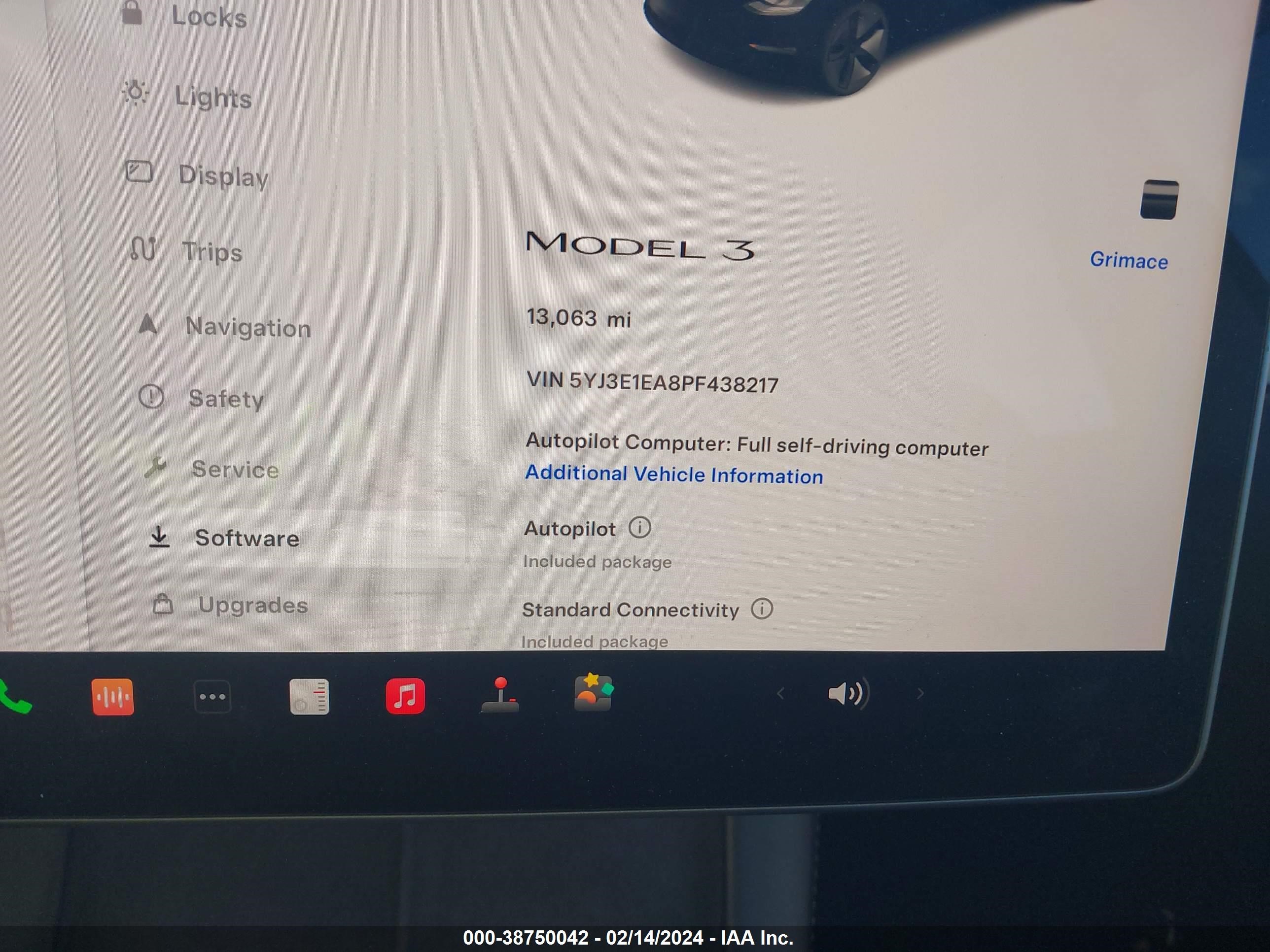 Photo 6 VIN: 5YJ3E1EA8PF438217 - TESLA MODEL 3 