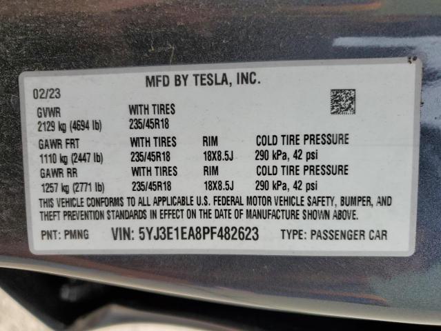 Photo 11 VIN: 5YJ3E1EA8PF482623 - TESLA MODEL 3 