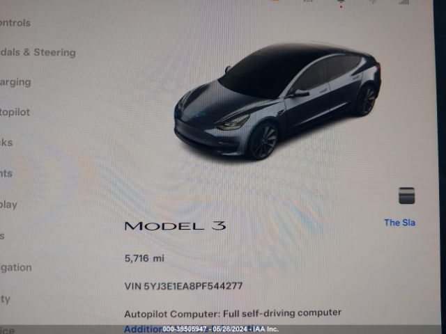 Photo 6 VIN: 5YJ3E1EA8PF544277 - TESLA MODEL 3 