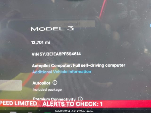 Photo 6 VIN: 5YJ3E1EA8PF594614 - TESLA MODEL 3 