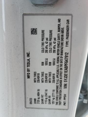 Photo 11 VIN: 5YJ3E1EA8PF647912 - TESLA MODEL 3 