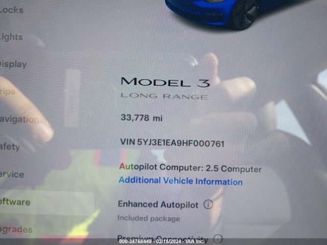 Photo 6 VIN: 5YJ3E1EA9HF000761 - TESLA MODEL 3 