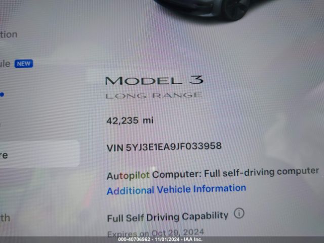 Photo 6 VIN: 5YJ3E1EA9JF033958 - TESLA MODEL 3 