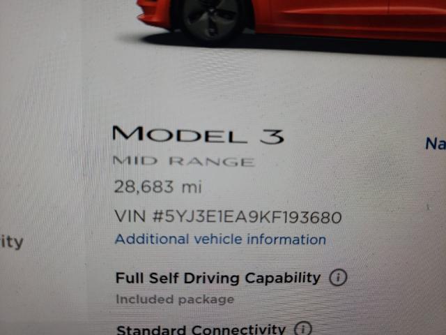 Photo 7 VIN: 5YJ3E1EA9KF193680 - TESLA MODEL 3 