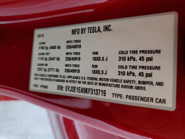 Photo 11 VIN: 5YJ3E1EA9KF313719 - TESLA MODEL 3 