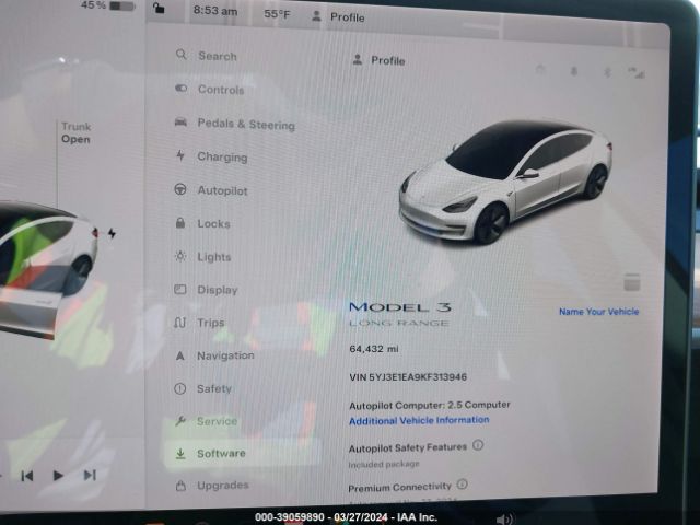 Photo 6 VIN: 5YJ3E1EA9KF313946 - TESLA MODEL 3 