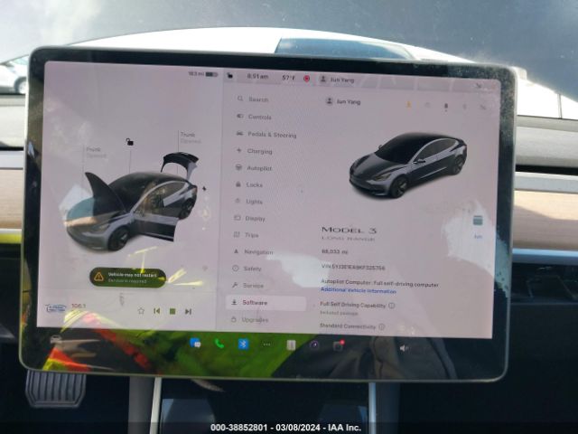 Photo 6 VIN: 5YJ3E1EA9KF325756 - TESLA MODEL 3 